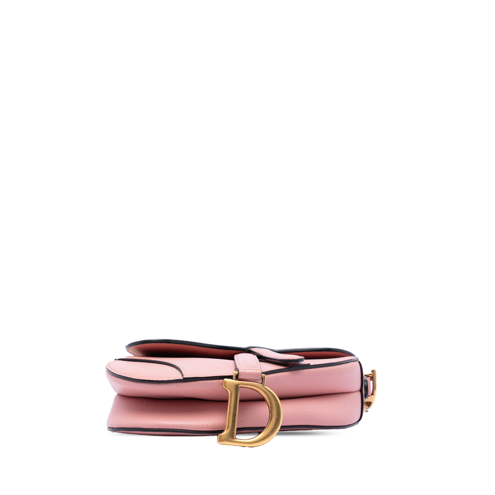 Pre-Loved Dior Mini Grained Calfskin Saddle Bag - Picture 3 of 5